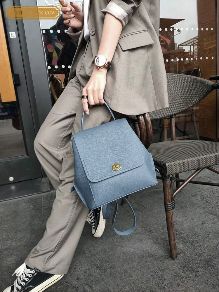 Leather Backpack Vintage - Рюкзак из натуральной кожи, женский повседневный
