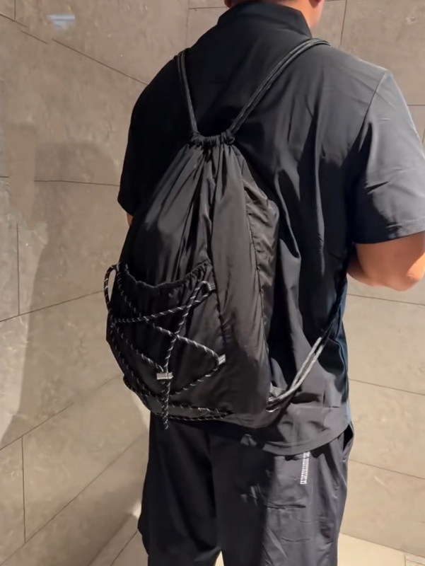 Drawstring Gym Bag - SHELKSBAG Унисекс рюкзак-мешок из морщинистого нейлона