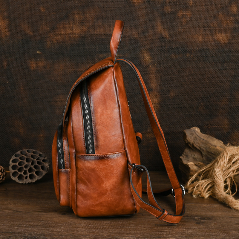 Рюкзак женский кожаный Johnatu – обзор и цена Leather Backpack Vintage