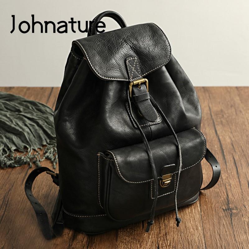 Рюкзак Johnature из натурально – обзор и цена Leather Backpack Vintage
