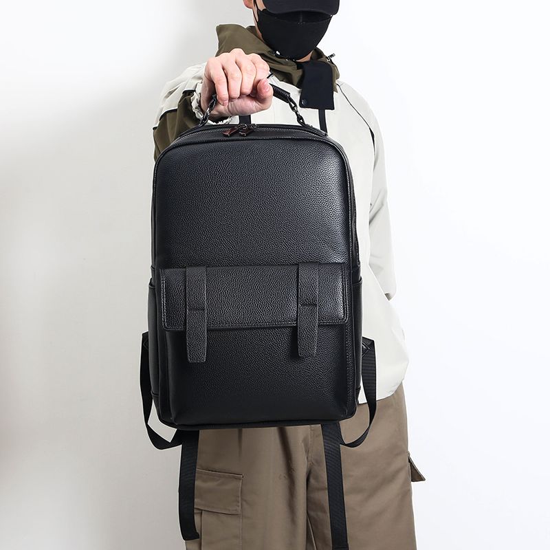 Мужской роскошный кожаный рюкз – обзор и цена Laptop Backpack 15.6
